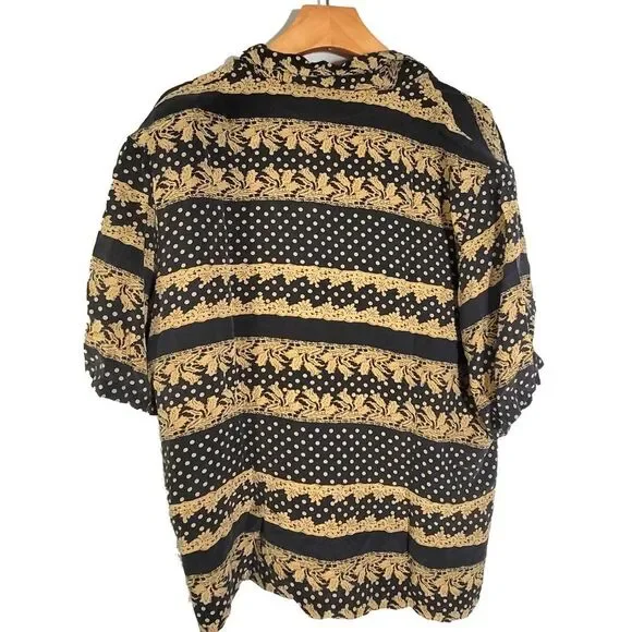 Women's 100% Silk Size XXL Short Sleeve Top Shirt SBC474 - Picture 4 of 4